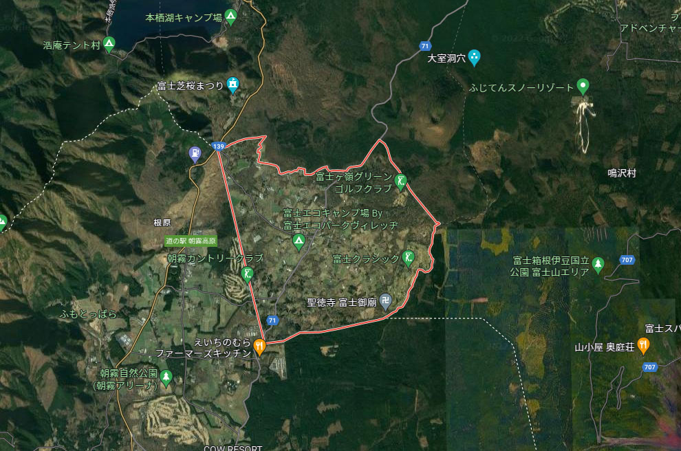富士ヶ嶺高原別荘地